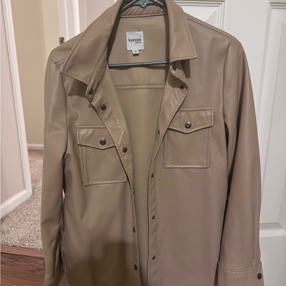 Kenzie faux leather over coat